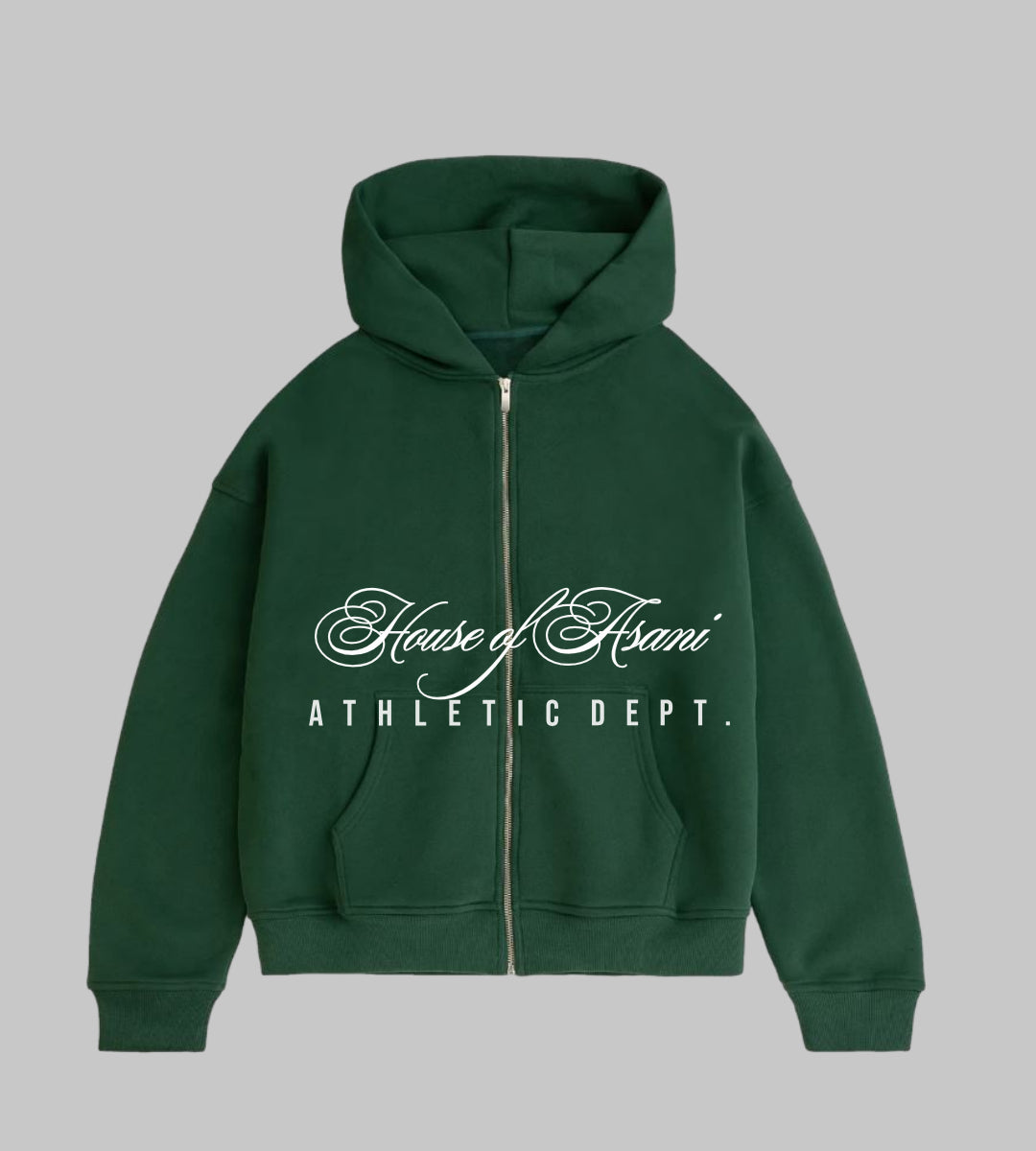 SPORTY HOA LOGO ZIP HOODIE RACING GREEN